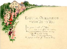 Easter Postcard to Cousin Carrie from Waite Bigelow