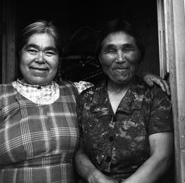 Photograph of Minnie Ananak and Jeannie Snowball in Fort Chimo, Quebec