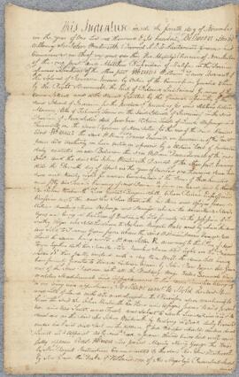 Legal document between Sir John Wentworth and Matthew Richardson