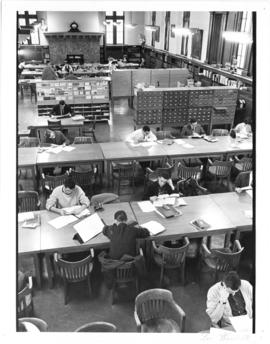 Photograph of students working in the Macdonald library reading room
