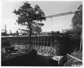 Photograph of the south east corner of the Killam Memorial Library construction