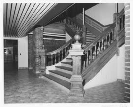 Photograph of a staircase in the Forrest Building