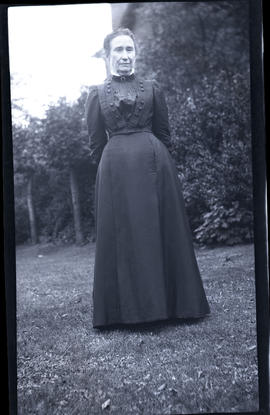 A woman standing outside