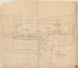 Plan showing location of trees, shrubs, etc. planted 1919-1920