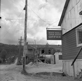 Photograph of a street with power lines in Dawson City, Yukon