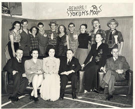 Photograph of Dixie Pelluet and A.E. Kerr with students