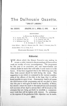 The Dalhousie Gazette, Volume 38, Issue 8