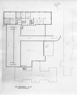 Drawing of the layout of the sub-basement of the Sir Charles Tupper Medical Building