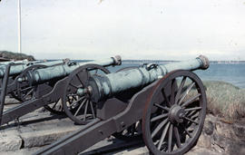 Photograph of cannons at Kronborg Castle (Slot)
