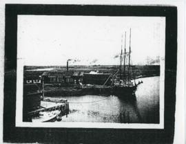 Photograph of Canning Harbour and Halle Bigelow's boat, Mabel B.