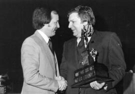 Photograph of Peter Esdale and Ken Bellemace : Coach of the Year award presentation