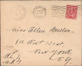 Envelope from Sir Wilfrid Laurier to Ellen Ballon