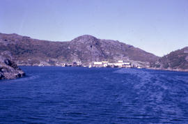 Photograph taken from a boat in Battle Harbour, Newfoundland and Labrador