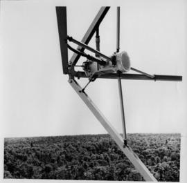 Photograph of a close up view of the launching unit at Ben Eoin G.E.C. repeater station