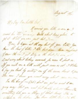 Letter from Captain Graham Roome to Annie Belle Hollett sent from Shelburne, Nova Scotia