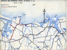 Map of Bayfield and Summerside Mutual Telephone Company telephone line