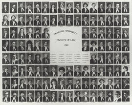 Composite photograph of Faculty of Law graduates of 1980