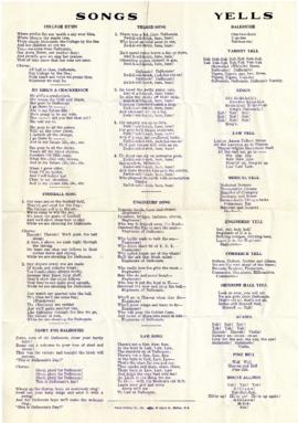 Lyrics for college songs and yells
