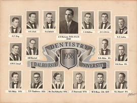 Photographic collage of the Dalhousie University dentistry class of 1958