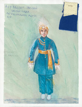 Costume design for Attendants at the Ball : Act 3