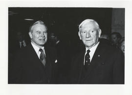 Photograph of Norman A. M. MacKenzie and an unidentified man