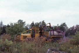 Photograph of a truck spraying Rhodamine 245-T at thick brush at the Riverside site, central Nova...