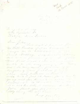 Correspondence to Julia Healy from Royce Porter