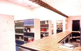 Photograph of the W.K. Kellogg Health Science Library Circulation Desk