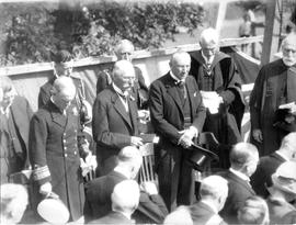 Photograph of Archbishop Worrell giving an invocation