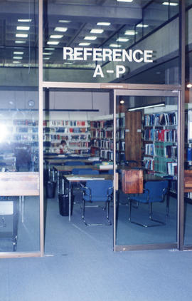 Photograph of the J.J. Stewart Reference Room at the Killam Memorial Library, Dalhousie University