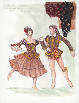 Costume design for Spanish Dancers : Act 2