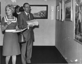 Photograph of unidentified guests at a Dalhousie Art Gallery reception