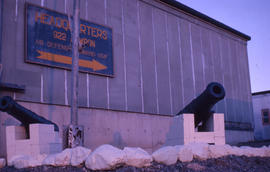 Photograph of two cannons in Cartwright, Newfoundland and Labrador