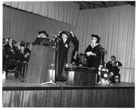 Photograph from the opening convocation of the Tupper Building