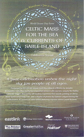 Celtic mass for the sea and currents of Sable Island : a community celebration seaside : [poster]