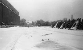 Photograph of a walkway near the Killam Library in the winter