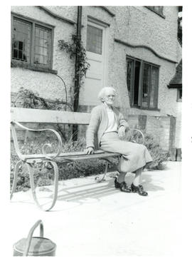 Photograph of Aunt Jessie Raddall at Chorleywood, Hertfordshire, England