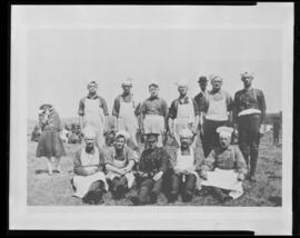 Prisoners of War at the Internment Camp in Amherst, Nova Scotia dressed as cooks