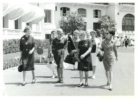 Photograph of Board Members Returning to Hotel Royal, International Council of Nurses - Evian, Fr...