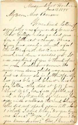 Letters from Rev. James Rosborough to Mrs. Pearson