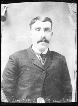Photograph of an unknown man taken for Mrs. James Foote