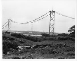 Photograph of the MacKay Bridge during construction