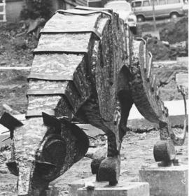 Photograph of a metal animal sculpture