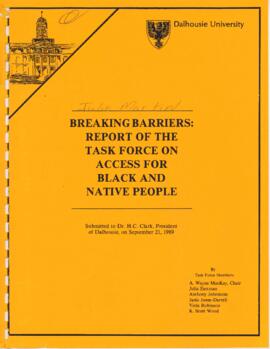 Breaking barriers : report of the task force on access for Black and Native People
