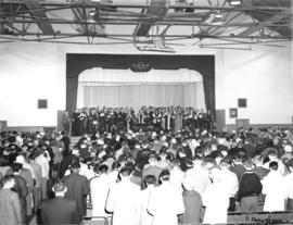 Photograph of the opening ceremony of the Sir James Dunn Building