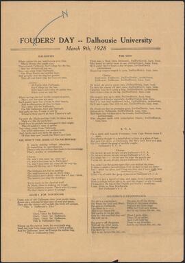 Founders' Day, March 9, 1928, Dalhousie University