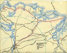 Map of East Pictou Rural Telephone Company's telephone line