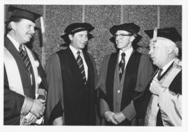 Photograph of Dr. Francis Norman Hughes and others at an arts and science convocation ceremony