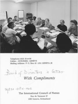 Photograph of the International Council of Nurses' Board of Directors, 1968