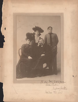 Rafael Joseffy and family : [autographed photograph]